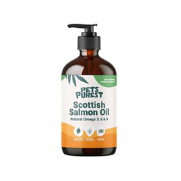 Pets Purest Scottish Salmon Oil For Dogs, Cats, Horse, Ferret - Pure Omega 3, 6 & 9 Fish Oil Food Treats Supplement for Natural Coat, Immune Support, Itchy Skin, Joint & Brain Health (500ml)