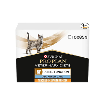 PRO PLAN VETERINARY DIETS Advanced Care NF Renal Wet Cat Food 10x85g (Pack of 4)