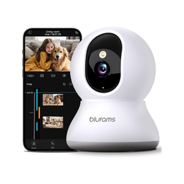 blurams Pet Camera 2K, Indoor Cameras, Dog Camera, 360° Home Security Cameras, Color Night Vision, Motion Tracking, 2-Way Talk, Cloud&SD, APP Control, Works with Alexa