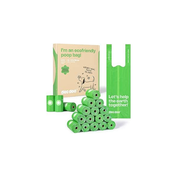 Poo Bags Dogs with Tie Handles Biodegradable Sakura Scented Poop Bags 270 Counts 18 Rolls Leak Proof and Extra Thick Waste Bags Refill Rolls for Cat Litters