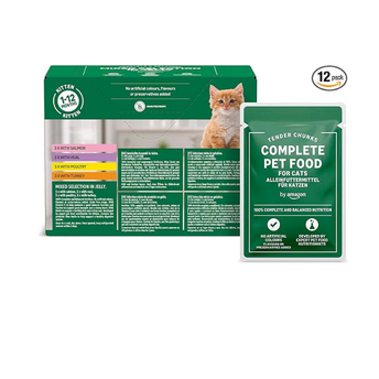 Complete Wet Food for Kittens, Mixed Selection in Jelly, 1.2kg (12 pouches of 100g)