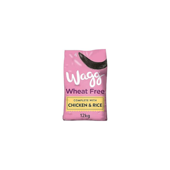 Wagg Wheat Free Complete Dry Adult Dog Food Chicken & Rice 12kg - For Sensitive Stomachs